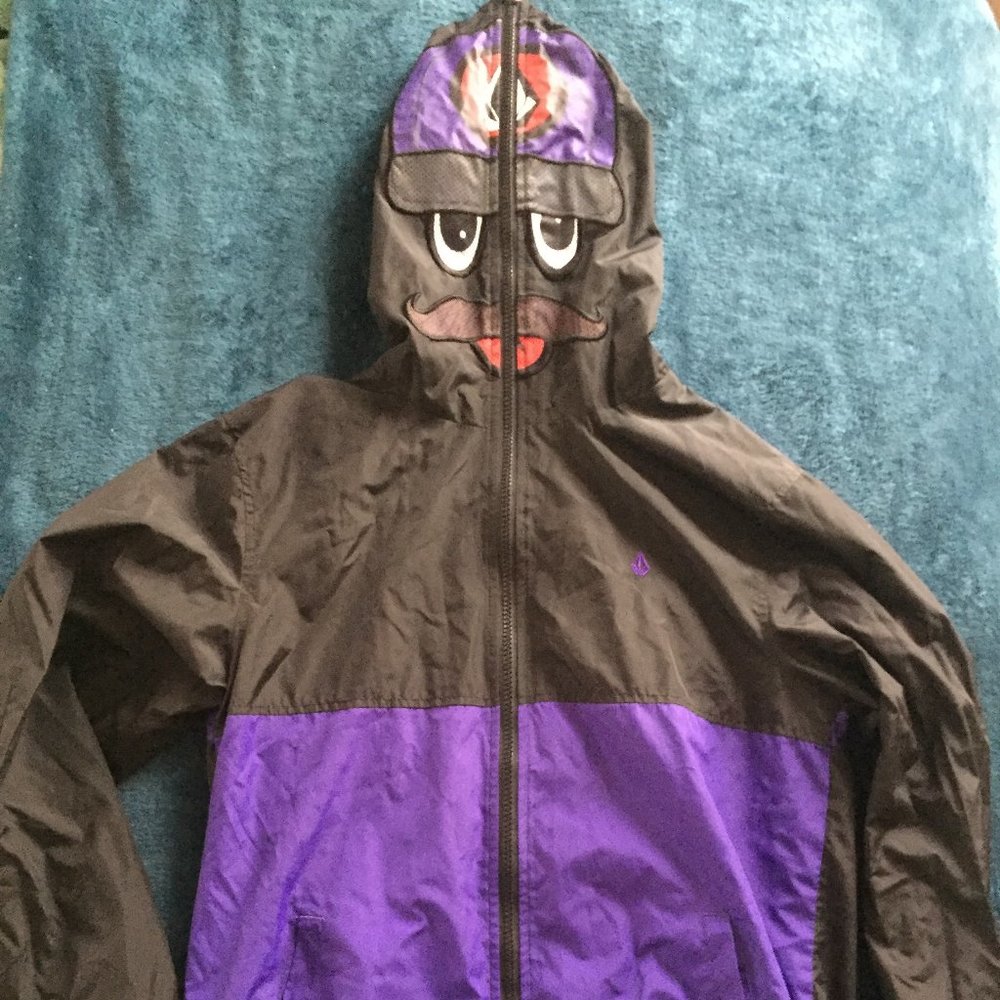Volcom- full zip face mask rain/wind jacket